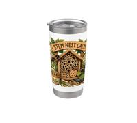 STEM NEST CALM Api Solitarie Rifugio Giardino Bicchiere termico in acciaio inox doppia parete