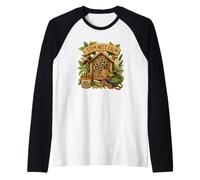 STEM Nest Calm Api Solitarie Rifugio Giardino Maglia con Maniche Raglan