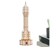 STEM Science Toys - Progetto di assemblaggio modello satellitare, kit spaziale orbitale fatto a mano, struttura larga 16,5 cm + venatura di legno naturale, elemento in legno resistente | p