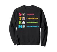 STEM Scienza Tecnologia Ingegneria Matematica Geek Nerd Felpa