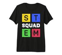 STEM Squad Ritorno a Scuola Scienza Tecnica Ingegneria & Matematica Maglietta Premium