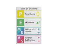 STEM Student Poster, PEMDAS Rules for Math Problems, Clean Order of Operations Reference for Classroom, Office(Unframed,08x12inch(20x30cm))