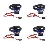 Stemedu 4 set mini 9g servo digitale, FT90R 360 gradi rotazione continua micro servomotore, micro servo RC con ruote per RC Robot elicottero controlli aerei auto barca