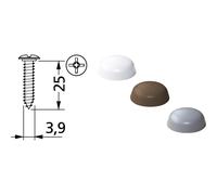 Stemeseder Vite per davanzale con tappo di copertura Tappo di copertura marrone