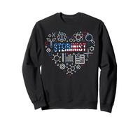 Steminist American Flag Cuore - Scienza, Tecnologia e Matematica STEM Felpa