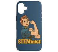 STEMinist Rosie the Riveter femminista retrò Custodia per iPhone 16 Plus