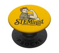 STEMinist Rosie the Riveter femminista retrò PopSockets PopGrip Adesivo