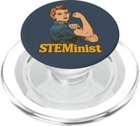 STEMinist Rosie the Riveter femminista retrò PopSockets PopGrip per MagSafe