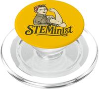 STEMinist Rosie the Riveter femminista retrò PopSockets PopGrip per MagSafe