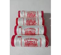 STEMMA 4 Bobina SPOLETTA Rotolo Filato Cotone Colore Bianco CUCIRINO 4 x 182 Metri Cucito Professionale Antica CASA di Filati NAPOLETANI di Alta QUALITA'
