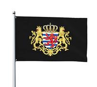 Stemma centrale delle bandiere lussemburghesi, bandiere decorative per esterni 3x5ft Bandiere in 100% poliestere Bandiere esterne per tutte le condizioni atmosferiche, il colore è brillante e facile