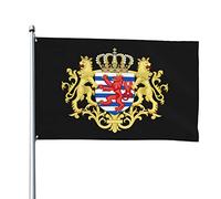 Stemma centrale delle bandiere lussemburghesi, bandiere decorative per esterni 3x5ft Bandiere in 100% poliestere Bandiere esterne per tutte le condizioni atmosferiche, il colore è brillante e facile