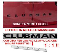 Stemma Clubman fregio Scritta per Mini Cooper ONE D SD JOHN WORKS NERO NERA Logo