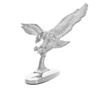 Stemma Cofano Auto Aquila 3d in Metallo, Argento | Decorazione Esterna per Camion e Suv, Stile Retrò Vintage, Look Deciso e Distintivo, 1, 4 Once