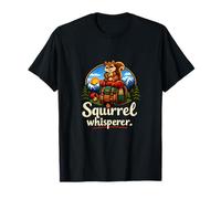 Stemma con Scritta «Squirrel Whisperer Camping Mountain» Maglietta