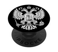 Stemma con simbolo dell'aquila russa a doppia testa PopSockets PopGrip Adesivo