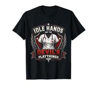 Stemma da Infermiera Vintage «Idle Hands Are The Devil's Playthings» Maglietta