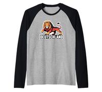 Stemma del Leone della Germania - Bandiera della Germania Maglia con Maniche Raglan