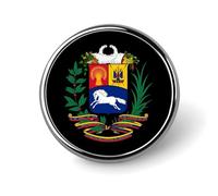 Stemma del Venezuela Grazioso spilla da bavero, distintivo in metallo rotondo, giacca, cappello, borsa, accessori, gioielli