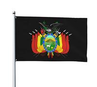 Stemma della Bolivia Bandiere, Bandiere decorative per esterni 3x5ft 100% poliestere Bandiere esterne per tutte le condizioni atmosferiche, il colore è brillante e facile da sbiadire, asciugatura rap