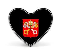 Stemma della Città del Vaticano Carino Spilla Distintivo A Forma di Cuore Pin Cappello Abbigliamento Gioielli Accessori Regali per Festa di Nozze