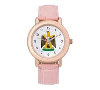 Stemma della Repubblica Araba Unita Orologio da polso personalizzato da donna con cinturino morbido alla moda Regali per compleanni San Valentino