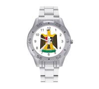 Stemma della Repubblica Araba Unita Orologio da uomo Affari Orologi da polso in acciaio inossidabile Orologi da polso personalizzati di facile lettura per le donne