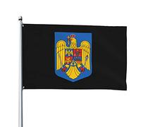 Stemma della Romania Bandiere, Bandiere decorative per esterni 3x5ft 100% poliestere Bandiere esterne per tutte le condizioni atmosferiche, il colore è brillante e facile da sbiadire, asciugatura rap