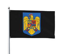 Stemma della Romania Bandiere, Bandiere decorative per esterni 3x5ft 100% poliestere Bandiere esterne per tutte le condizioni atmosferiche, il colore è brillante e facile da sbiadire, asciugatura rap