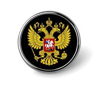 Stemma della Russia Spilla rotonda Spilla da bavero Cravatta Accessori per abito da uomo Donna Matrimonio Compleanno
