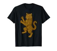 Stemma della tigre Fantasia Rinascimentale Araldico Animale Medievale Maglietta