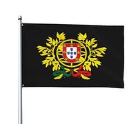 Stemma delle bandiere del Portogallo, bandiere decorative per esterni 3x5ft 100% poliestere Bandiere esterne per tutte le condizioni atmosferiche, il colore è brillante e facile da sbiadire, asciugat