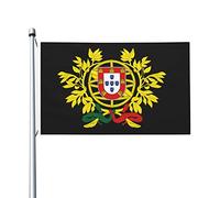 Stemma delle bandiere del Portogallo, bandiere decorative per esterni 3x5ft 100% poliestere Bandiere esterne per tutte le condizioni atmosferiche, il colore è brillante e facile da sbiadire, asciugat