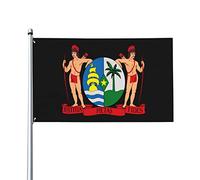 Stemma delle bandiere del Suriname, bandiere decorative per esterni 3x5ft 100% poliestere Bandiere esterne per tutte le stagioni, il colore è brillante e facile da sbiadire, asciugatura rapida.