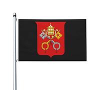Stemma delle bandiere della Città del Vaticano, bandiere decorative per esterni 3x5ft Bandiere in 100% poliestere Bandiere esterne per tutte le stagioni, il colore è brillante e facile da sbiadire, a