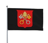 Stemma delle bandiere della Città del Vaticano, bandiere decorative per esterni 3x5ft Bandiere in 100% poliestere Bandiere esterne per tutte le stagioni, il colore è brillante e facile da sbiadire, a