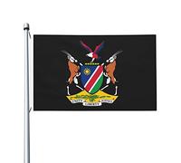 Stemma delle bandiere della Namibia, bandiere decorative per esterni 3x5ft 100% poliestere Bandiere esterne per tutte le condizioni atmosferiche, il colore è brillante e facile da sbiadire, asciugatu