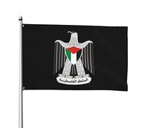 Stemma delle bandiere dell'autorità nazionale palestinese, bandiere decorative per esterni 3x5 piedi 100% poliestere bandiere esterne per tutte le condizioni atmosferiche, il colore è brillante e fac