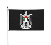 Stemma delle bandiere dell'autorità nazionale palestinese, bandiere decorative per esterni 3x5 piedi 100% poliestere bandiere esterne per tutte le condizioni atmosferiche, il colore è brillante e fac