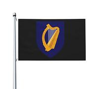 Stemma delle bandiere irlandesi, bandiere decorative per esterni 3x5ft Bandiere in 100% poliestere Bandiere esterne per tutte le condizioni atmosferiche, il colore è brillante e facile da sbiadire, a