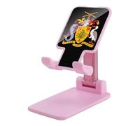 Stemma delle Barbados Novità Pieghevole Supporto Del Telefono Cellulare Stampato Regolabile Desktop Supporto Del Telefono Accessori Da Viaggio 6.5×3.5×2.5 Pollici