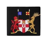 Stemma dell'Irlanda del Nord, portafogli a due ante con divertente tasca frontale, con clip per banconote, con scomparti per carte di credito, per uomini e donne, 11,4 x 10,2 cm