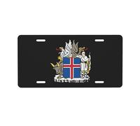 Stemma dell'Islanda Targa per la parte anteriore dell'auto Targhe Targhe in metallo per auto 6x12 pollici Targa Vanity Novità Decorazione per auto