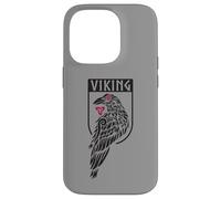 Stemma dello scudo vichingo del corvo nordico mitologia dei guerrieri Custodia per iPhone 14 Pro