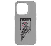 Stemma dello scudo vichingo del corvo nordico mitologia dei guerrieri Custodia per iPhone 15 Pro