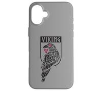 Stemma dello scudo vichingo del corvo nordico mitologia dei guerrieri Custodia per iPhone 16 Plus