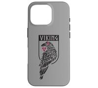 Stemma dello scudo vichingo del corvo nordico mitologia dei guerrieri Custodia per iPhone 16 Pro