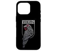 Stemma dello scudo vichingo del corvo nordico mitologia dei guerrieri Custodia per iPhone 16 Pro