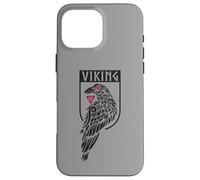 Stemma dello scudo vichingo del corvo nordico mitologia dei guerrieri Custodia per iPhone 16 Pro Max
