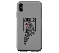Stemma dello scudo vichingo del corvo nordico mitologia dei guerrieri Custodia per iPhone XS Max